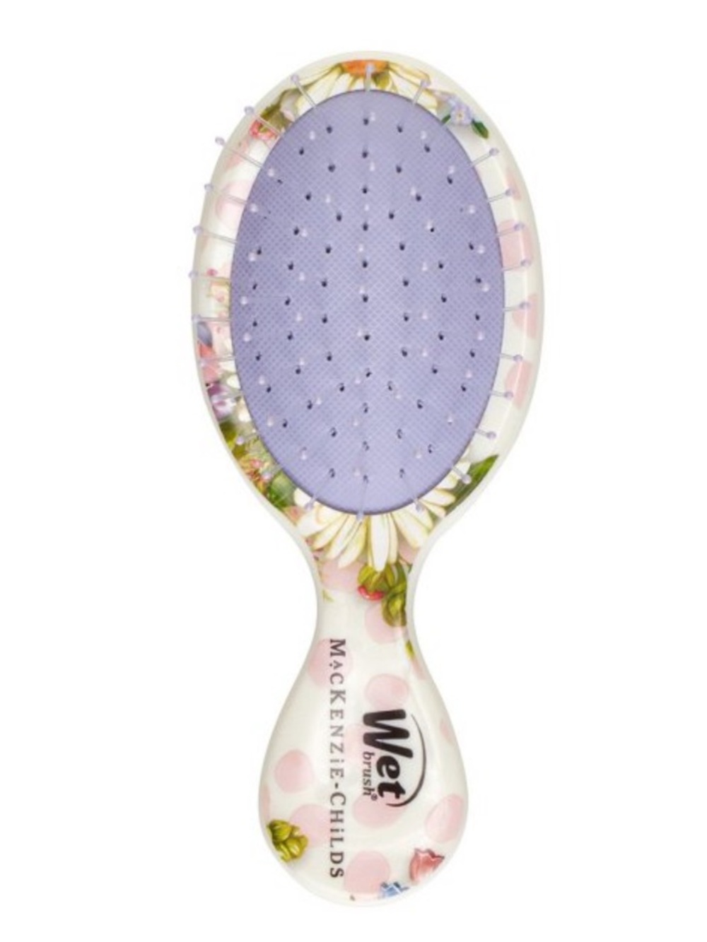 Wet brush x Mackenzie-Childs Mini Detangler White Pink Lavender Spotted Floral - Picture 2 of 16